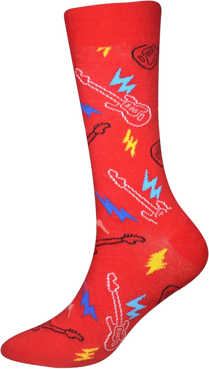 Cansok Men's 2/4 Packs Fun Crazy Novelty Dress Crew Socks - Image 5